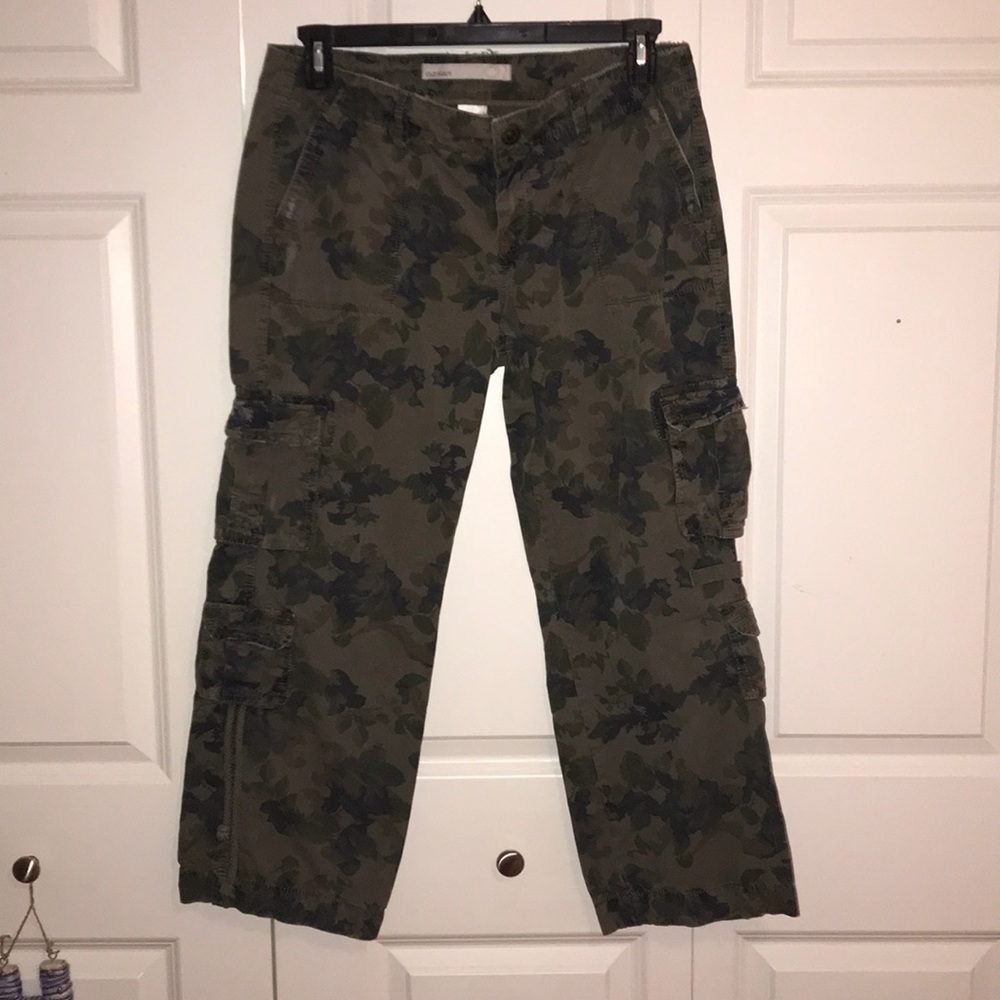 Floral camo style cargo pants